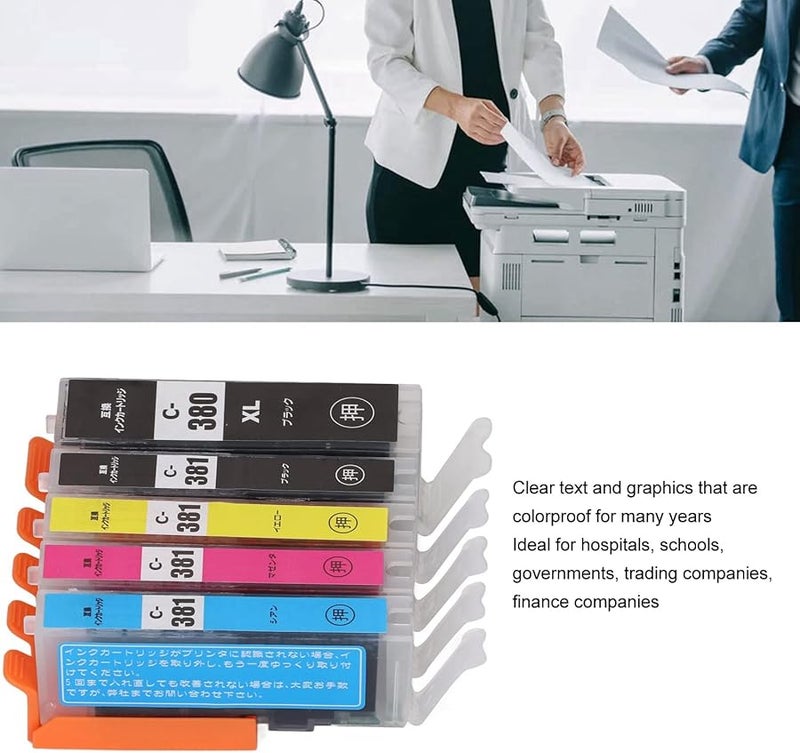 Compatible Ink Cartridges For Canon PIXUS TR703 TR7530 TR8530 TR8630 TS6130 TS6230 TS6330 Printers 5 Colors Set - Image 3